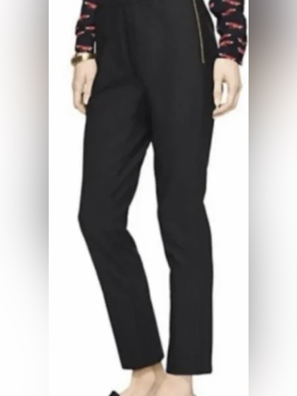 Kate Spade Black Dress Pants with Gold Side Zipper